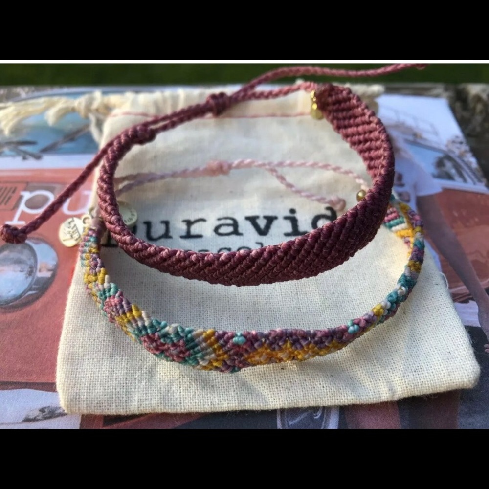 NWOT PURA VIDA BRAIDED BRACELET SET